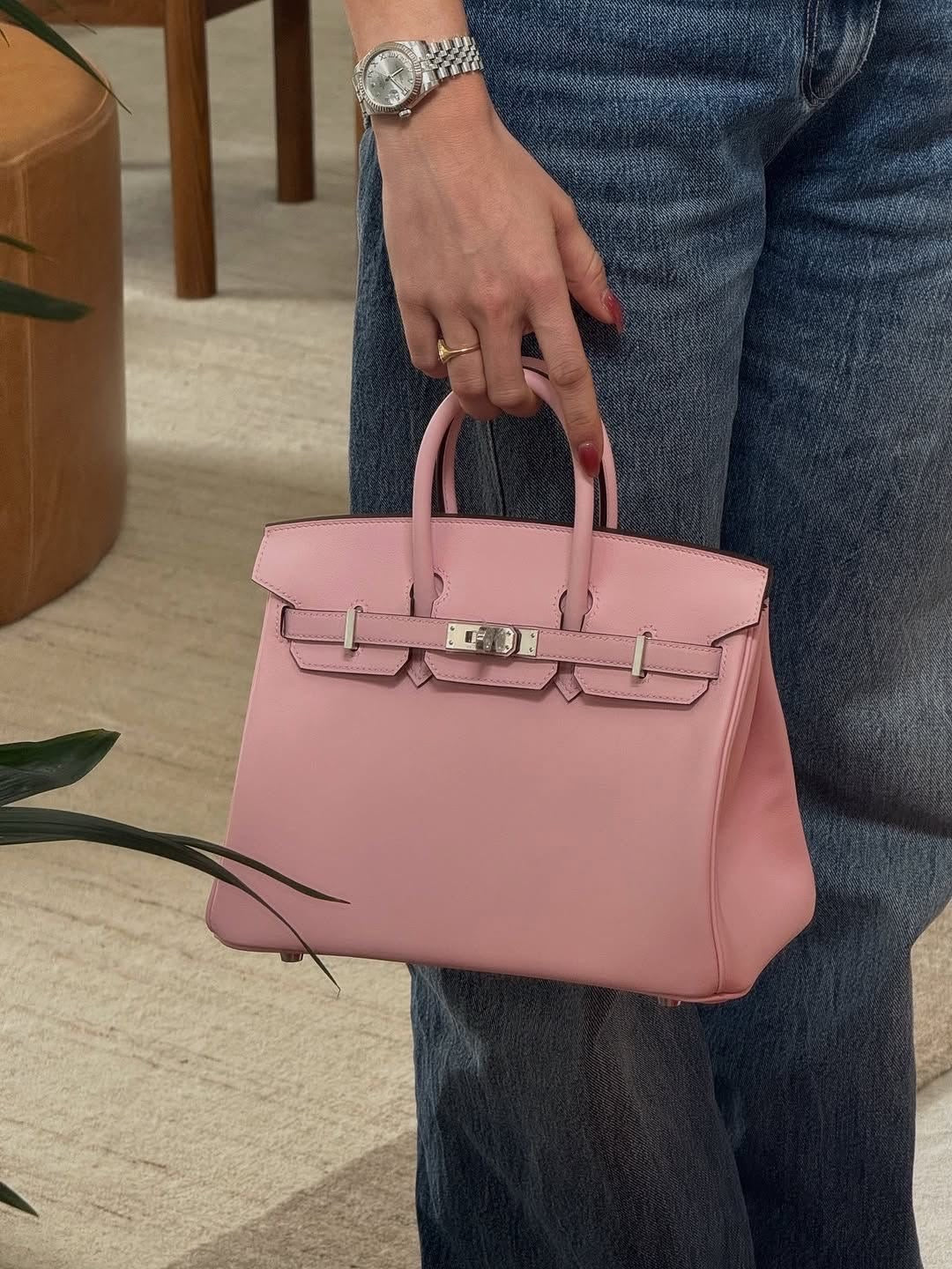 Sac cuir Alya "rose"