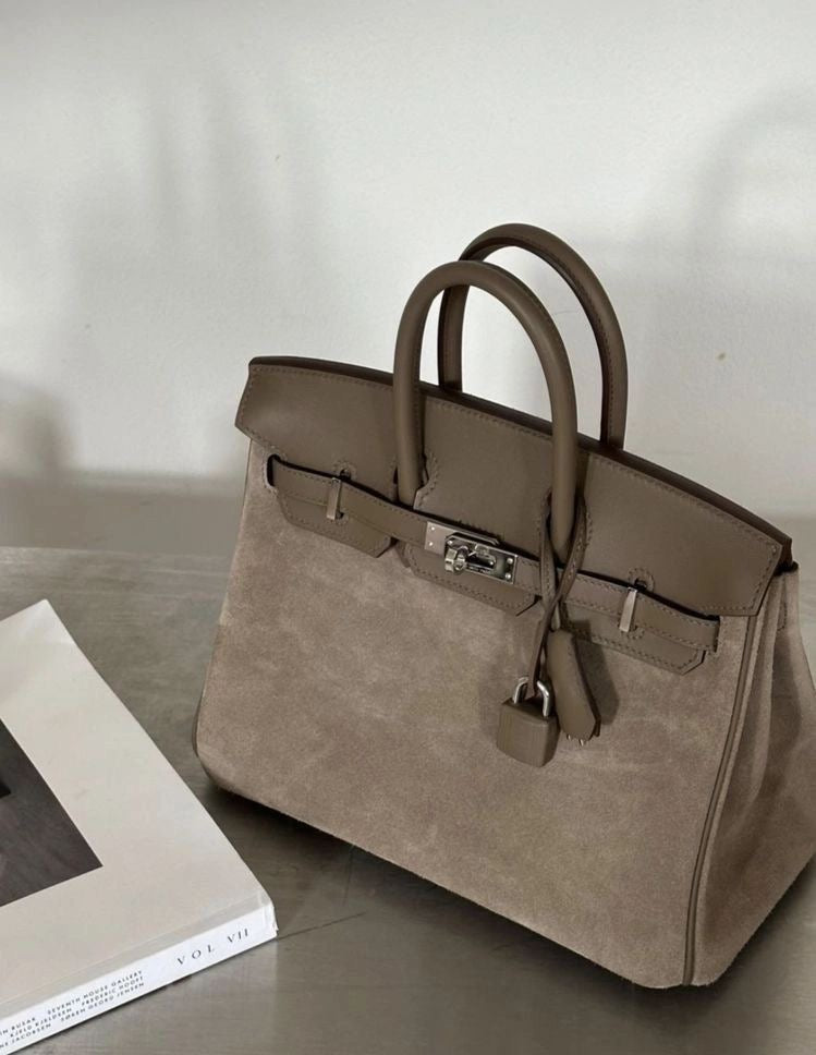 Sac cuir Alya "Suède Etoupe "