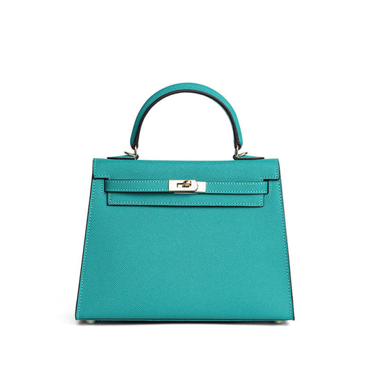 Sac cuir Vitoria "turquoise"