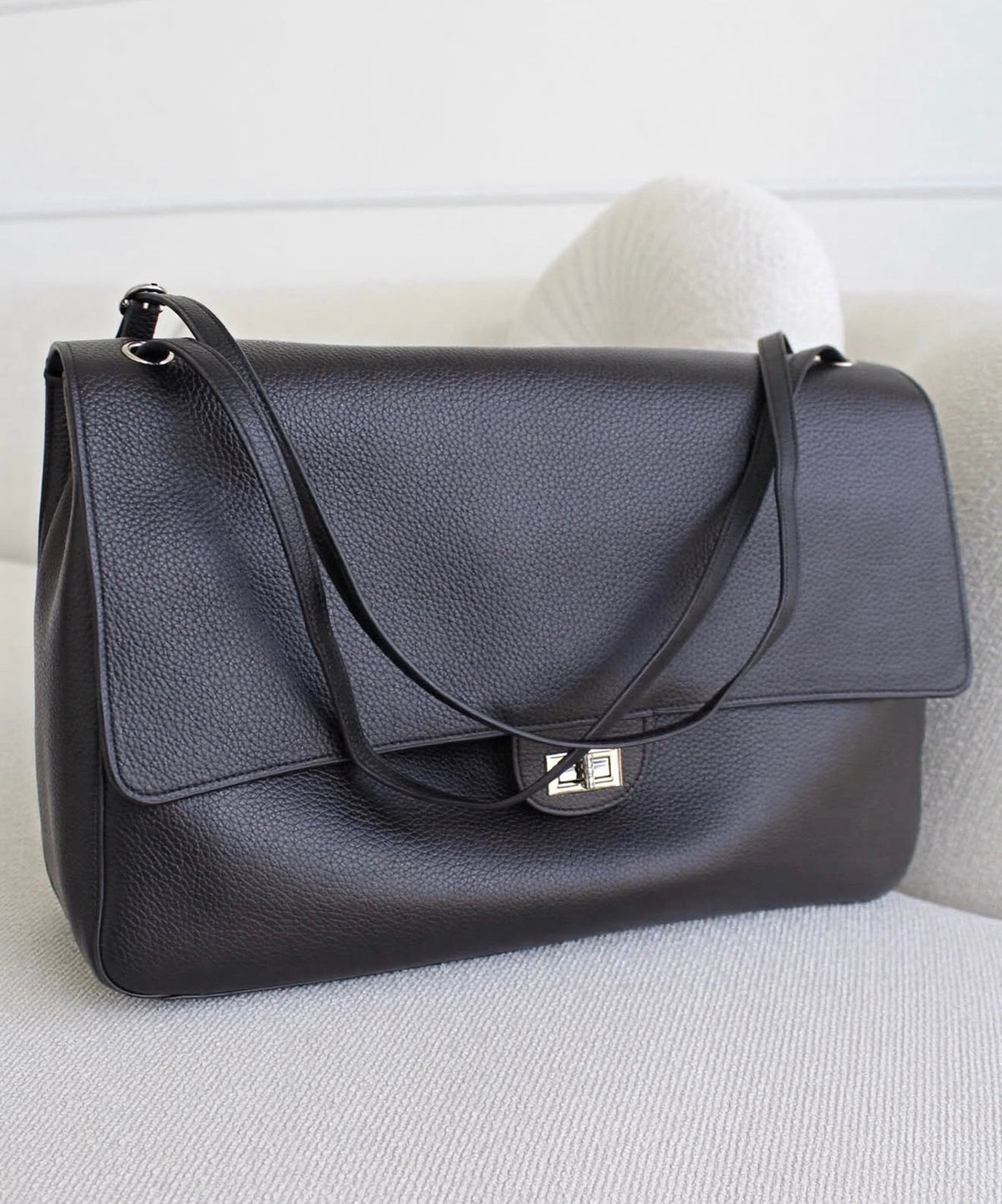 Sac cuir Lina noir