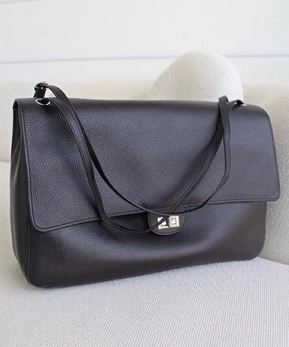 Sac cuir Lina noir