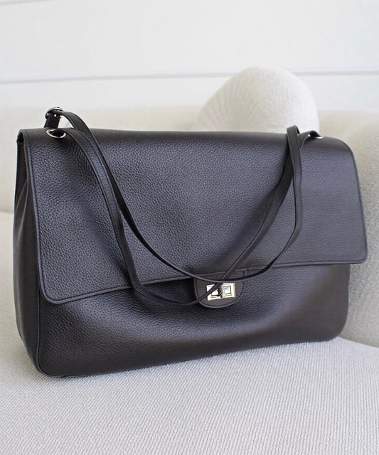 Sac cuir Lina noir