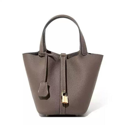 Sac cuir Moka "gris éléphant"