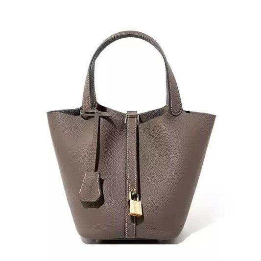 Sac cuir Moka "gris éléphant"