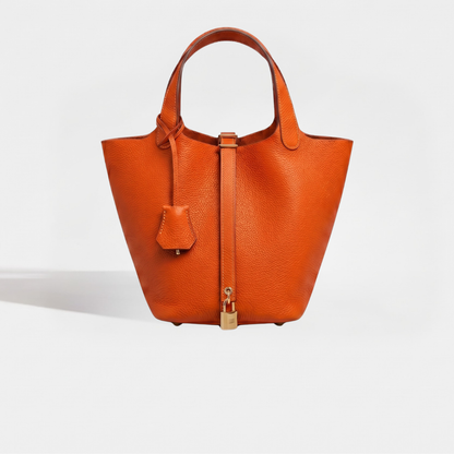 Sac cuir Moka "orange"