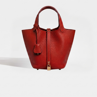 Sac cuir Moka "rouge"
