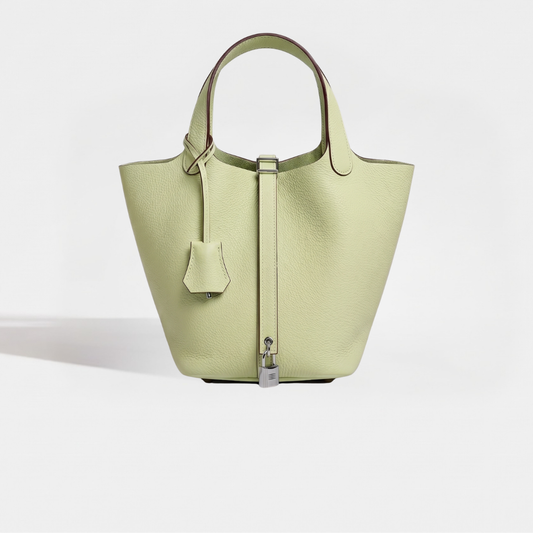 Sac cuir Moka "vert eau"