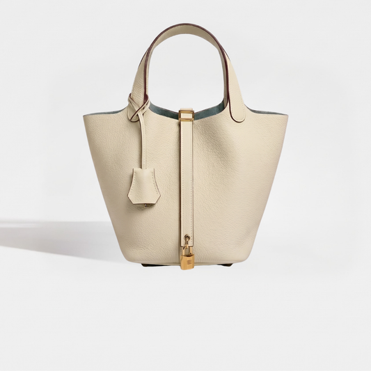Sac cuir Moka "crème"