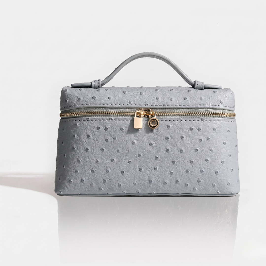 Sac cuir Léna "Sky autruche"