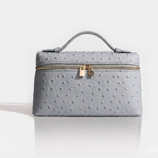 Sac cuir Léna "Sky autruche"