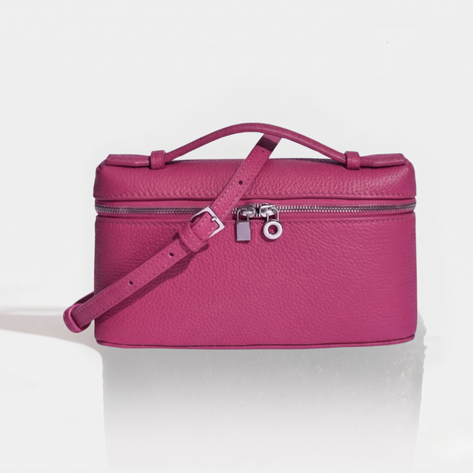Sac cuir Léna "Fushia"