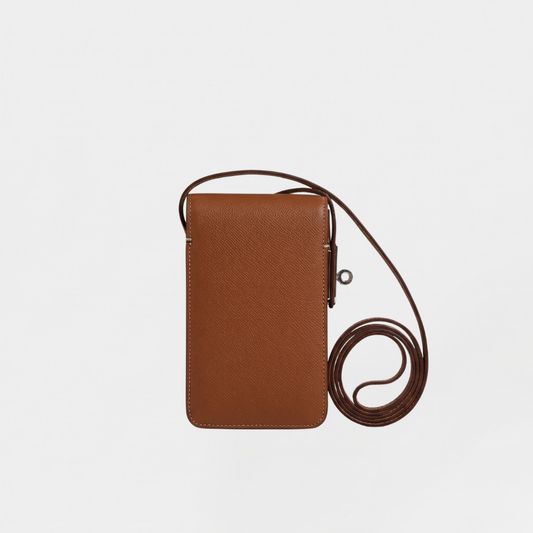 Étui de téléphone bandoulière camel