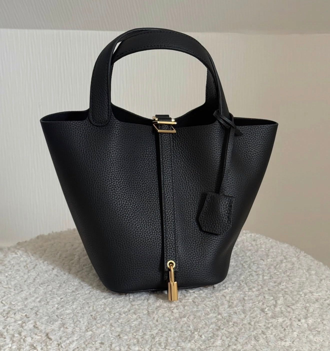 Sac cuir Moka "noir"