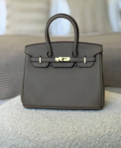 Sac cuir Alya "gris éléphant"