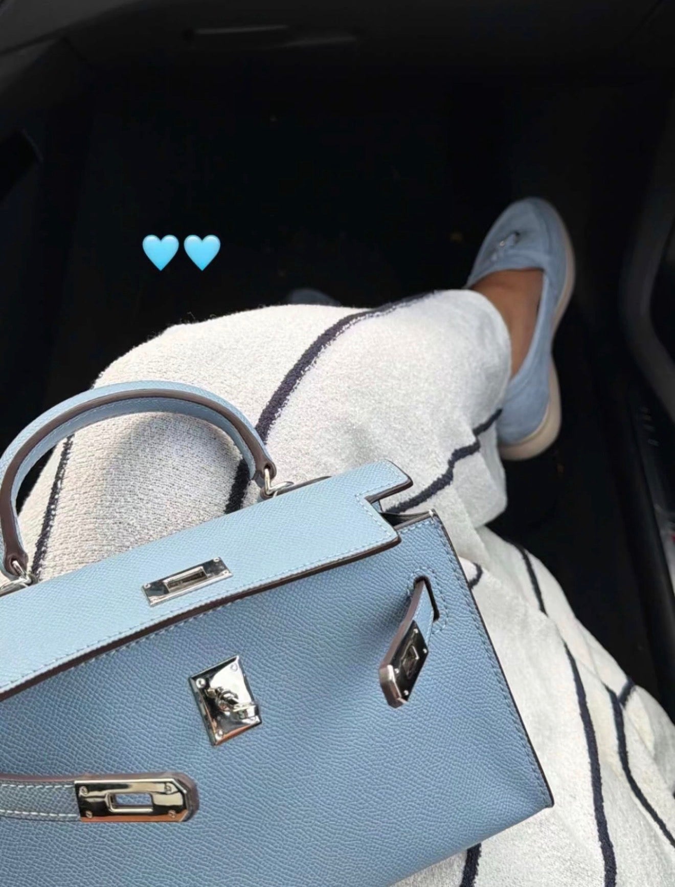 Sac cuir Vitoria "Azur"