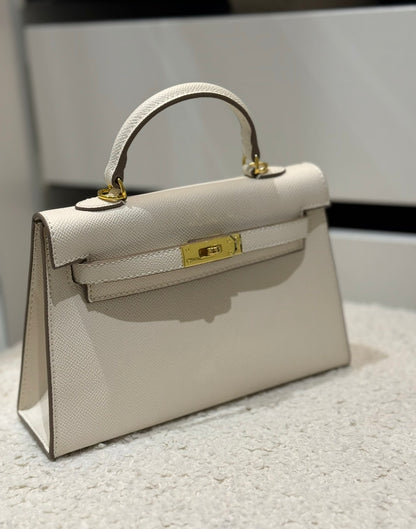 Sac cuir Vitoria "blanc crémeux"