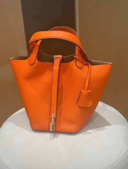 Sac cuir Moka "orange"