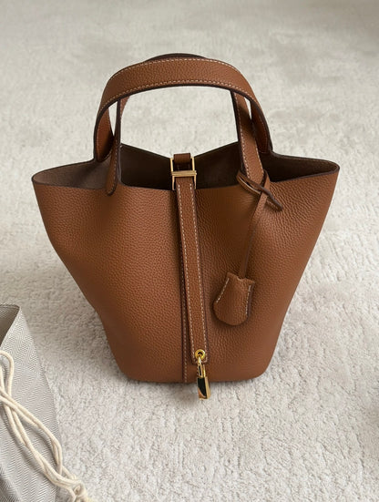 Sac cuir Moka "camel"