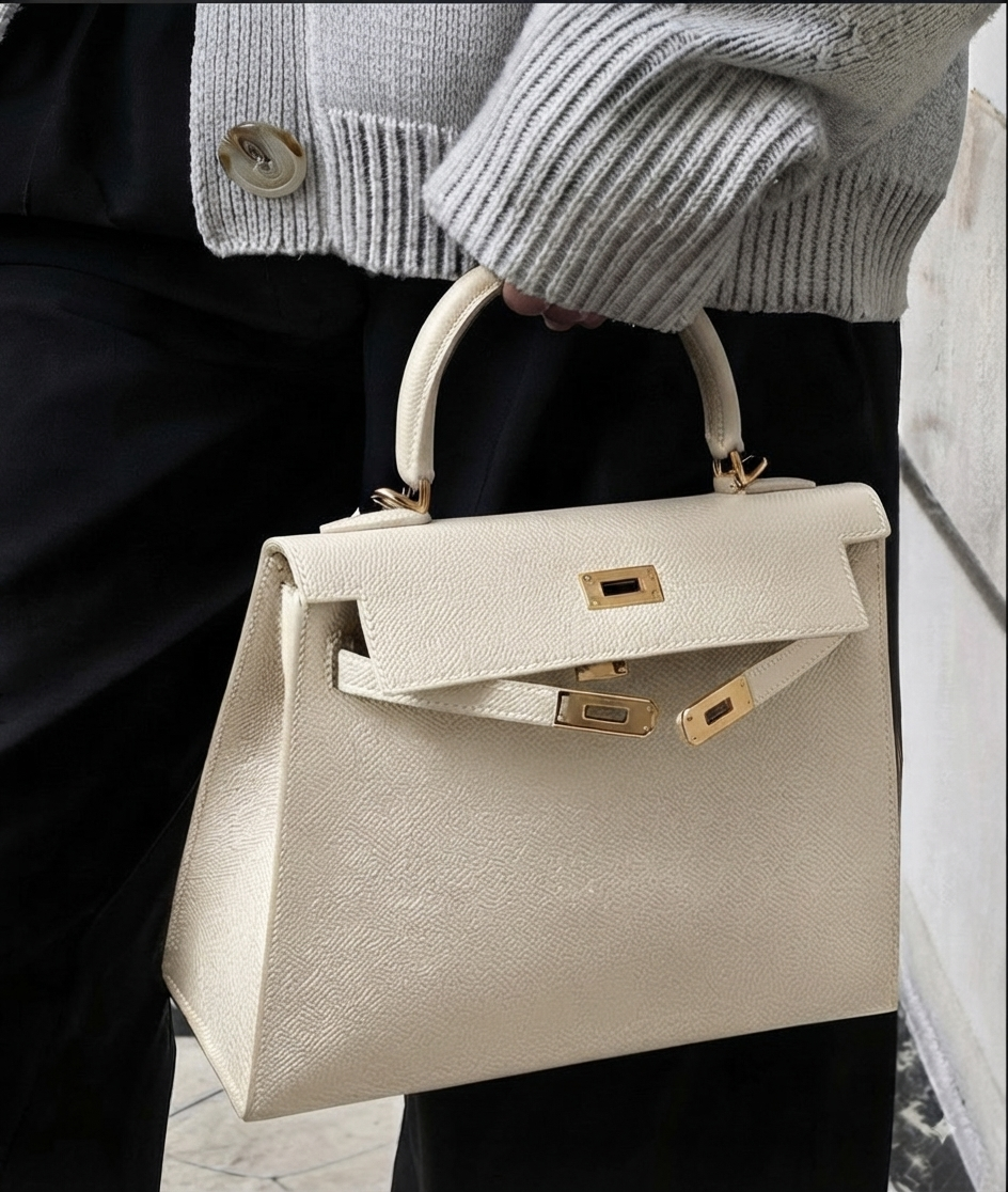 Sac cuir Vitoria "blanc crémeux"