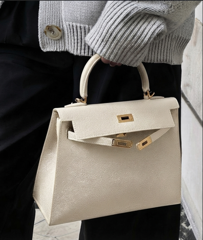 Sac cuir Vitoria "blanc crémeux"