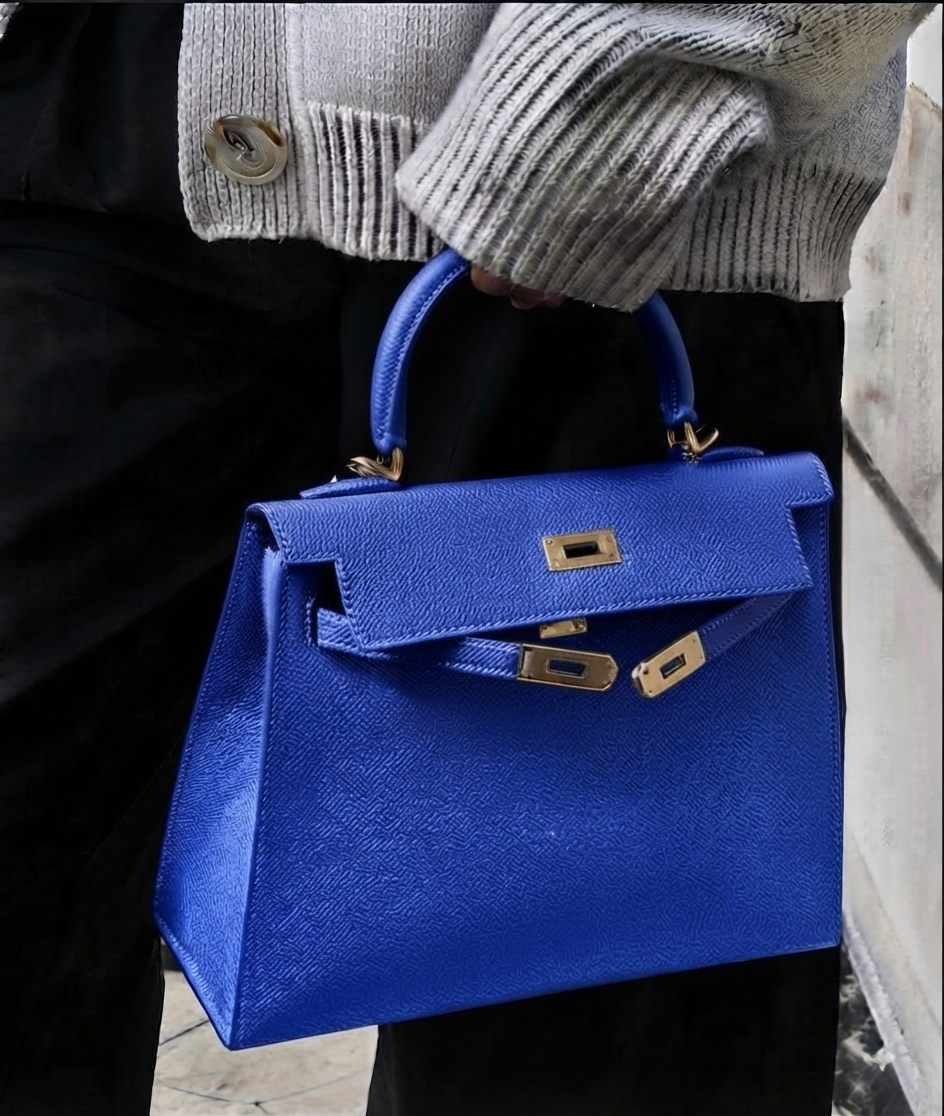 Sac cuir Vitoria "bleu"