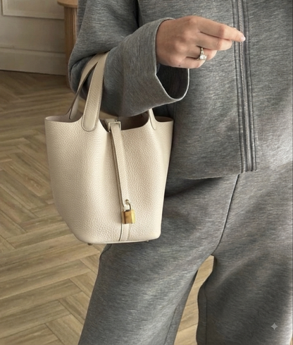 Sac cuir Moka "crème"