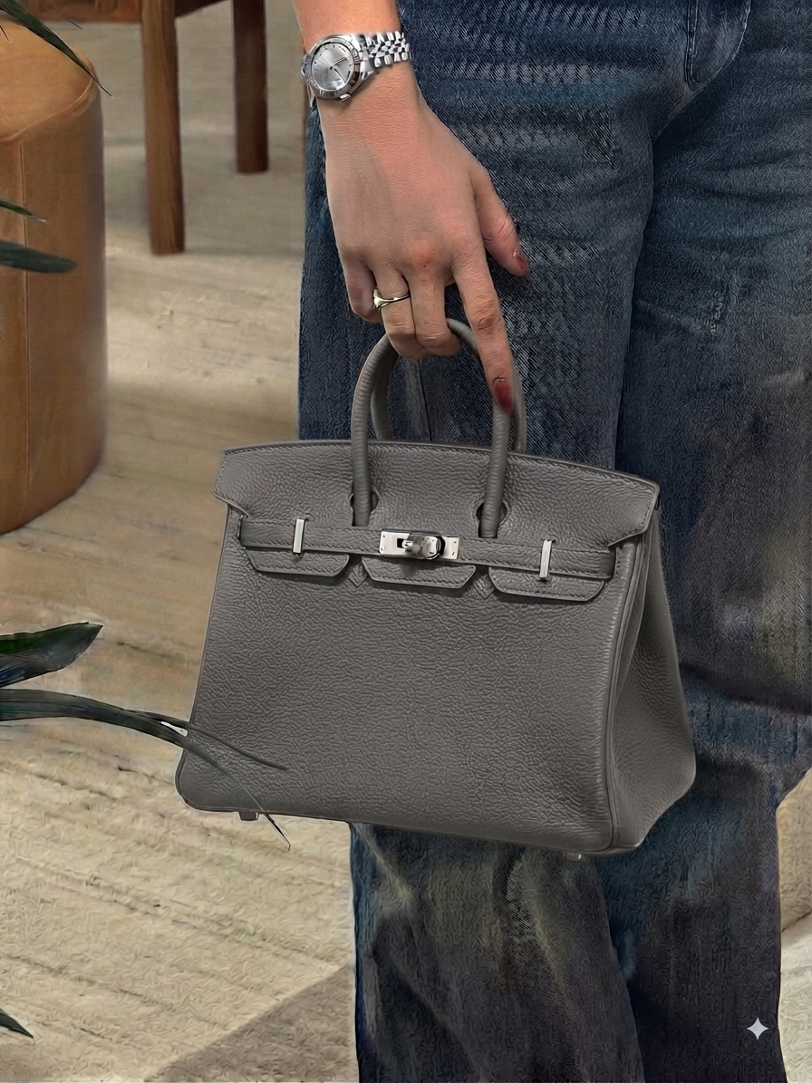 Sac cuir Alya "Gris"