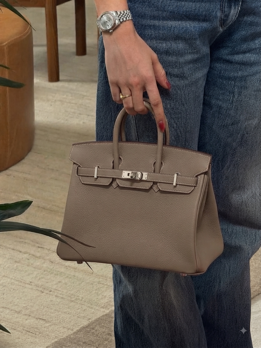 Sac cuir Alya "gris éléphant"