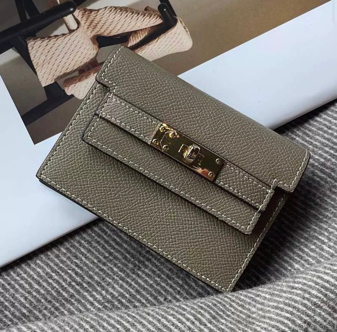 Porte-cartes "taupe"