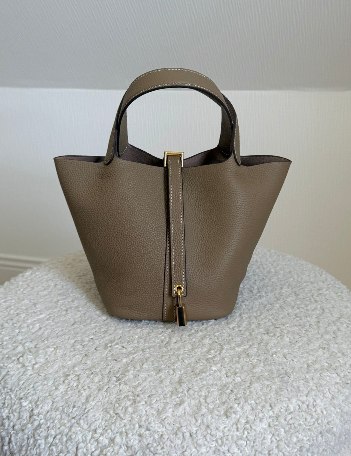 Sac cuir Moka "sable"