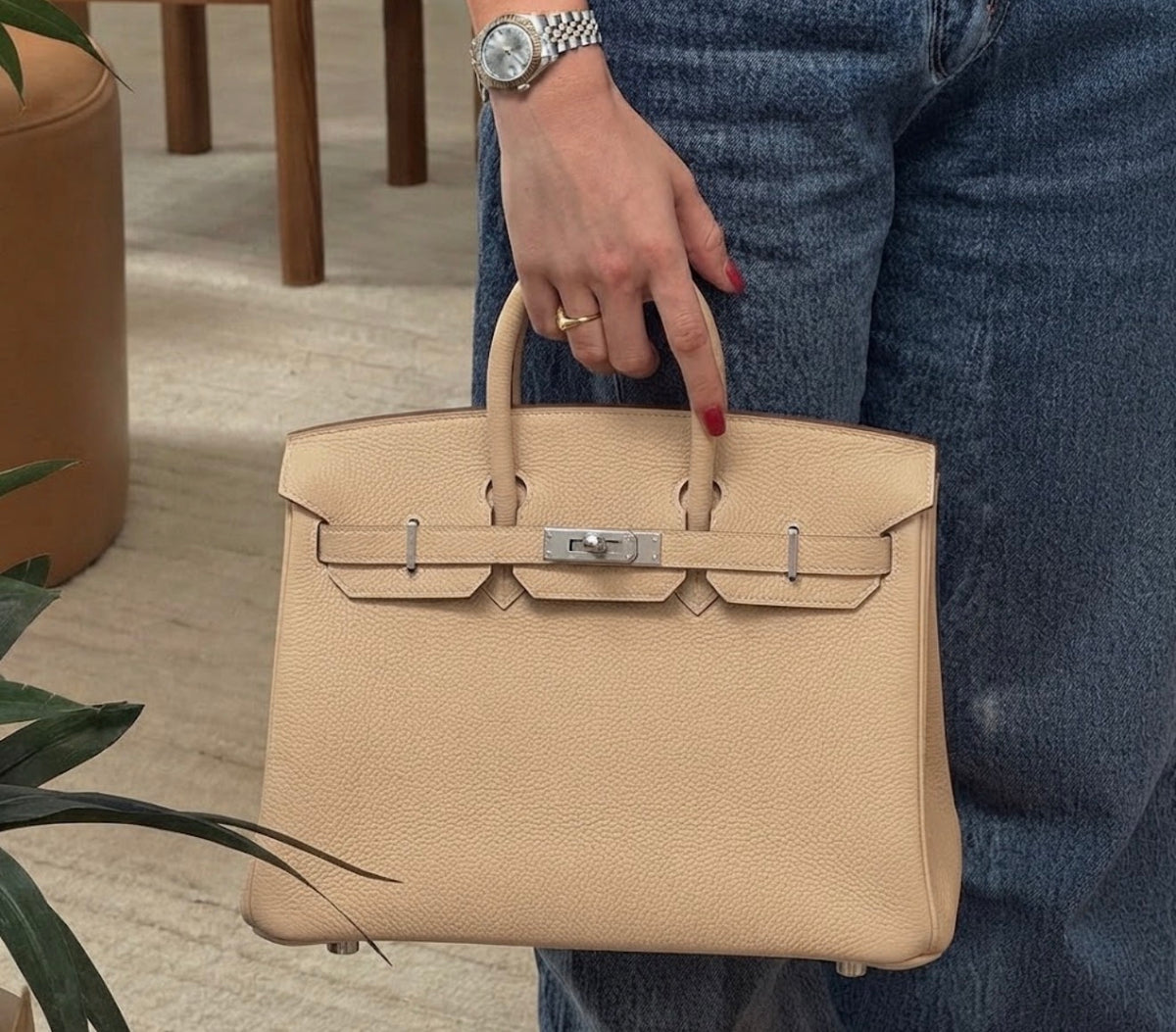 Sac cuir Alya "Sable"