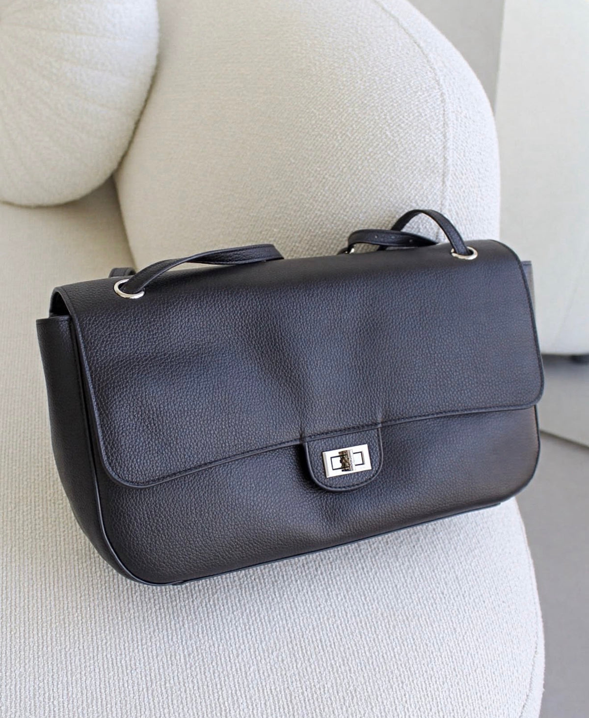 Sac cuir Lina noir