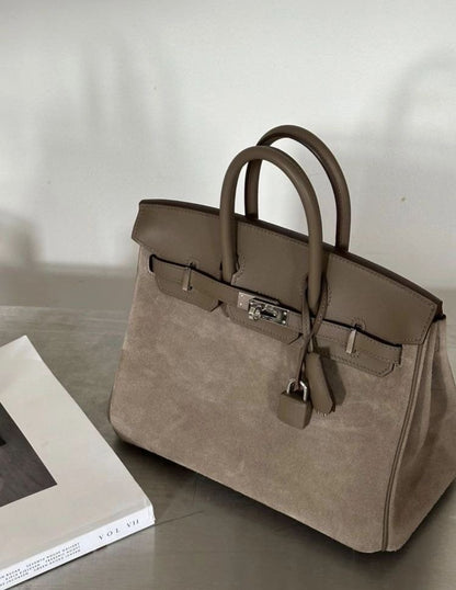 Sac cuir Alya "Suède Etoupe "