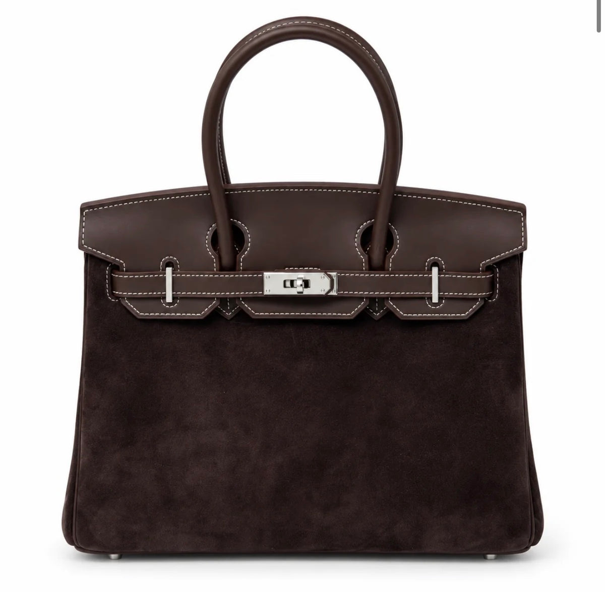 Sac cuir Alya "Suède Marron "