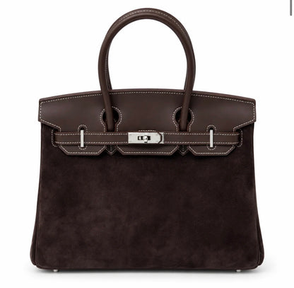 Sac cuir Alya "Suède Marron "