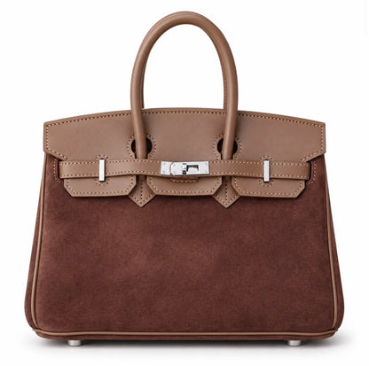 Sac cuir Alya "Suède Cacao "