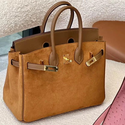 Sac cuir Alya "Suède Camel"
